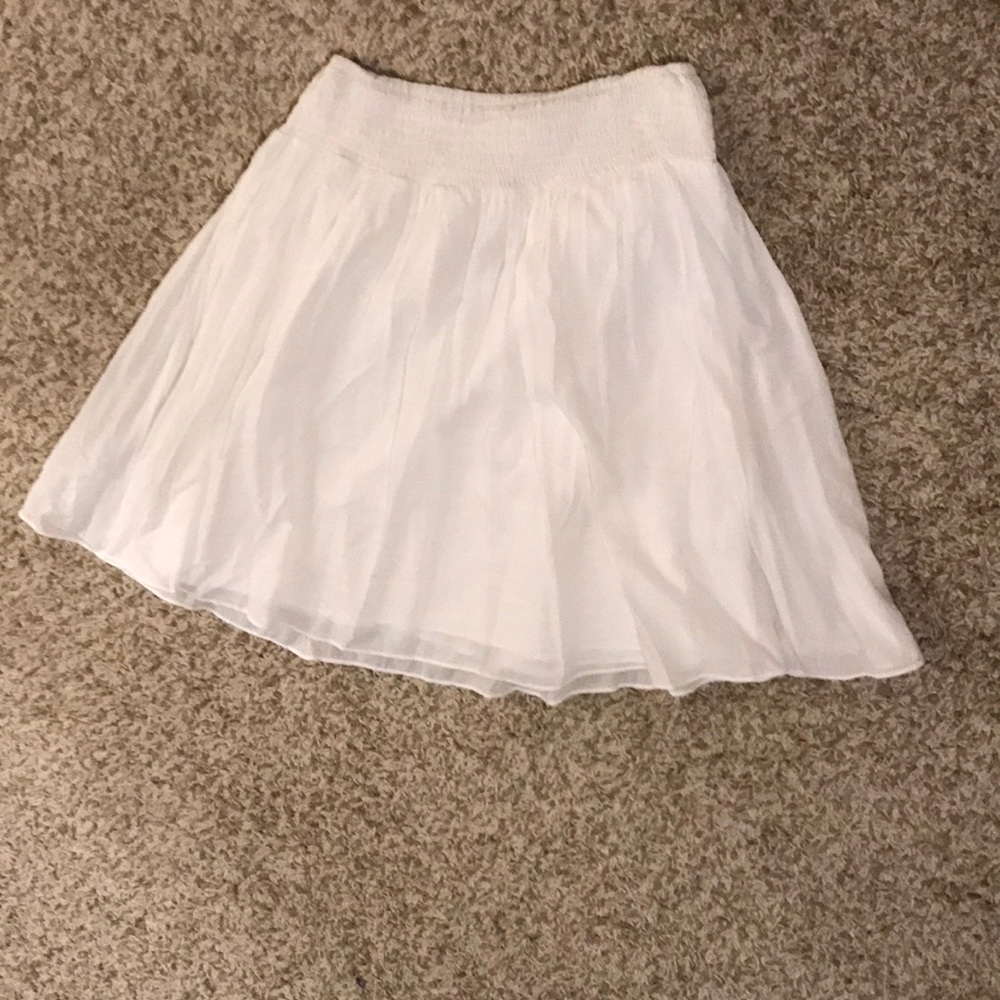 Cute, Fun, Pleated White Skirt